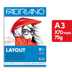 Block Fabriano Layout 75g A3 70 Hojas