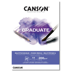 Block Tecnica Mixta Canson Graduate Mix Media A3 200g 20h