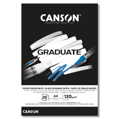 Block Canson Graduate Noir A4 120g 20h