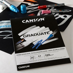 Block Canson Graduate Noir A4 120g 20h - comprar online