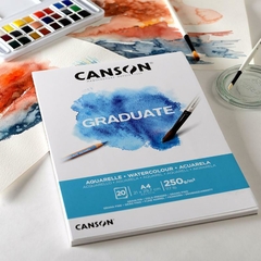 Block Acuarela Canson Graduate Aquarelle A5 250g 20 Hojas - comprar online