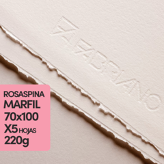 Fabriano Rosaspina 220gr Marfil 70x100 x 5 Hojas