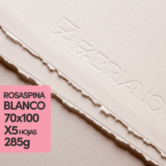 Fabriano Rosaspina 285gr Blanco 70x100 x 5 Hojas