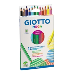 Lapiz Giotto Mega 12 Colores Largos