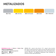 Acrilico Profesional Eterna 60ml Metalizado x3 - comprar online