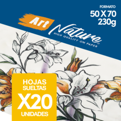 Papel Para Acuarela Art Nature 230gr 50x70 20 Hojas