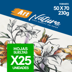 Papel Para Acuarela Art Nature 230gr 50x70 25 Hojas