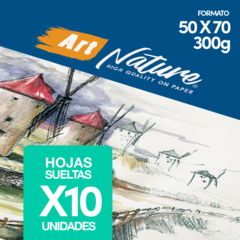Papel Para Acuarela Art Nature 300gr 50x70 10 Hojas