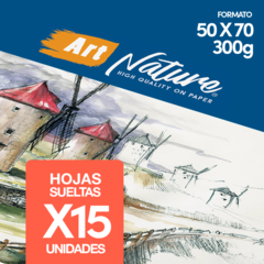 Papel Para Acuarela Art Nature 300gr 50x70 15 Hojas
