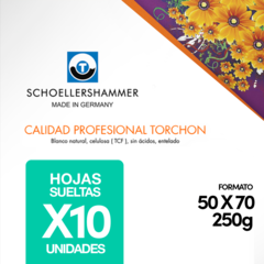 Papel Para Acuarela Torchon 50x70 250gr 10 Hojas