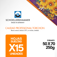 Papel Para Acuarela Torchon 50x70 250gr 15 Hojas