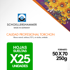 Papel Para Acuarela Torchon 50x70 250gr 25 Hojas