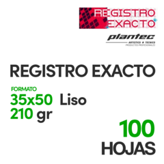 Papel Registro Exacto Liso 210gr 35x50 100 H