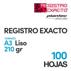 Papel Registro Exacto Liso 210gr A3 100 Hojas