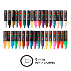 Posca Pc-8k Pta, Chanfle X 6 Unidades - ARTISTICA MUNCH