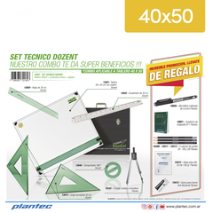 Kit Set 40x50 Tablero Dozent Plantec Dibujo Regalo