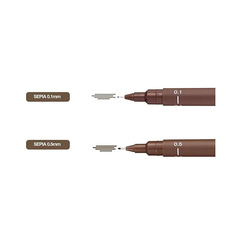 Uni Pin Set Sepia/black Estuche X 3 Unidades - comprar online