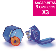 SACAPUNTAS GIOTTO UNIVERSAL - 3 ORIFICIOS x3 unidades