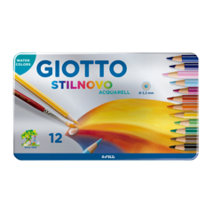 Lapiz Giotto Stilnovo Acuarelable 12 Colores Lata