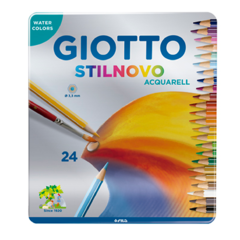 Lapiz Giotto Stilnovo Acuarelable 24 Colores Lata