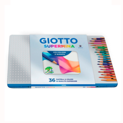 Lapiz Giotto Supermina X 36 Colores Lata