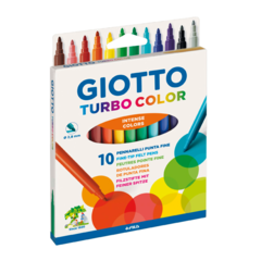 Marcadores Fibras Giotto Turbo Color X 10 Lavables No Toxico