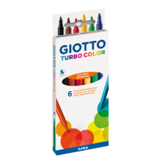 Marcadores Fibras Giotto Turbo Color X 6 Lavables No Toxico