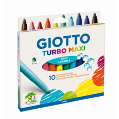 Marcadores Fibras Giotto Turbo Maxi Color X 10 Lavables