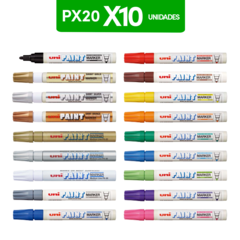 Marcador Uni Paint Px 20 - 10 Unidades