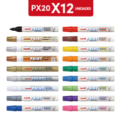 Marcador Uni Paint Px 20 - 12 Unidades