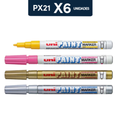 Marcador Uni Paint Px 21 - 6 Unidades
