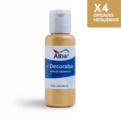 Decoralba 60ml Metalizados X4