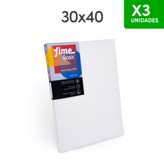 Bastidor Entelado Fime Linea Basic 30x40 3 Unidades