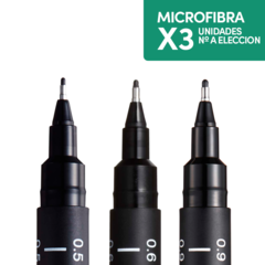 Uni Pin Microfibra Pigmentada Permanente X3 Unidades