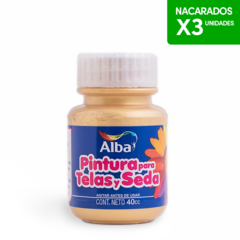 Pintura Para Tela ALBA 40ml X3 Nacarado