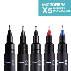 Uni Pin Microfibra Pigmentada Permanente X5 Unidades