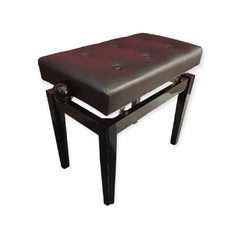 Banco Banqueta Saty BP80 Piano Madeira Luxo Preto Almofadado Botonê 58cm - comprar online