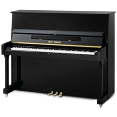 Piano Acústico Vertical Fritz Dobbert FD126AL-PE Preto Abertura Lateral