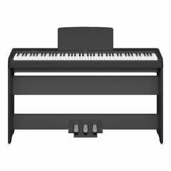 Piano Digital Yamaha P-145B Preto 88 Teclas Fonte Bivolt com Suporte Madeira e Pedal Triplo