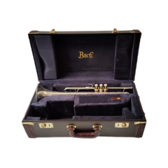 Trompete Sib Bach Stradivarius 37M Prateado, Detalhes Banhados a Ouro - loja online