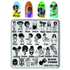 Placa S10 (Candy Skull) Afro, Black Power