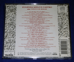 Eugénia Melo E Castro - Canta Vinícius De Moraes - Cd - 1995 - comprar online