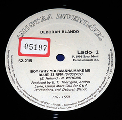 Deborah Blando - Boy - 12 Single Promocional - 1991