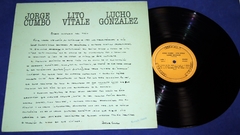 Jorge Cumbo Lito Vitale Lucho Gonzalez - Lp 1984 Argentina