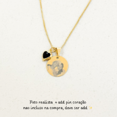 Colar Pingente M Personalizado Dourado 45cm - comprar online