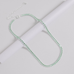 Colar Chocker Riveira Navete Verde Prata