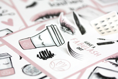 Pequeñas planchas de stickers calados ¡Ideal para regalar a tus clientes! (12,5 x 9,5 cm) x 80U. - comprar online