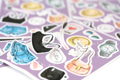 Pequeñas planchas de stickers calados ¡Ideal para regalar a tus clientes! (12,5 x 9,5 cm) x 160 U. - Imagine Soluciones Graficas