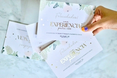 Gift card impresas Frente y Dorso (10x15)+ Hot Stamping frente x50 U.