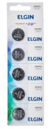 Bateria Moeda Elgin Cr2032 3v Pilha Lithium Cartela Com 5 Unidade